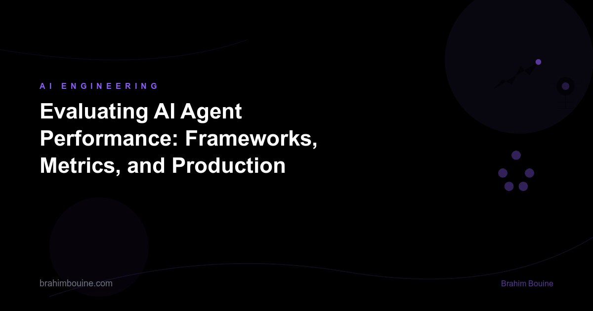 Evaluating AI Agent Performance: Frameworks, Metrics, and Production Testing Strategies