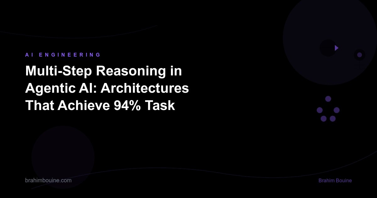 Multi-Step Reasoning in Agentic AI: Architectures That Achieve 94% Task Completion
