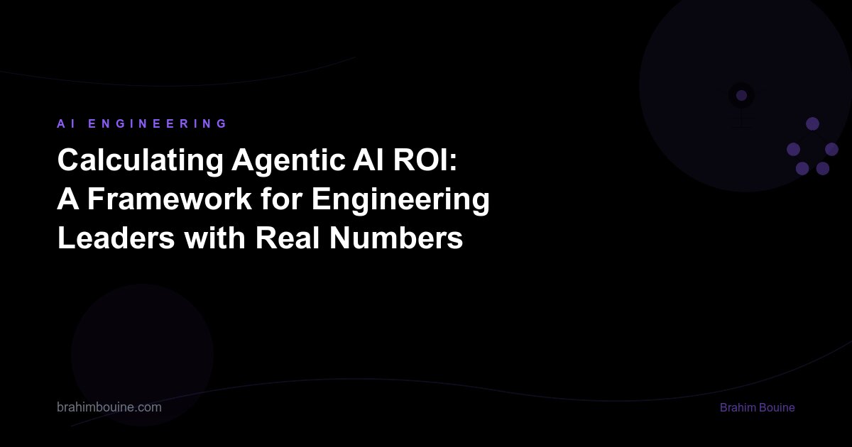 Calculating Agentic AI ROI: A Framework for Engineering Leaders with Real Numbers