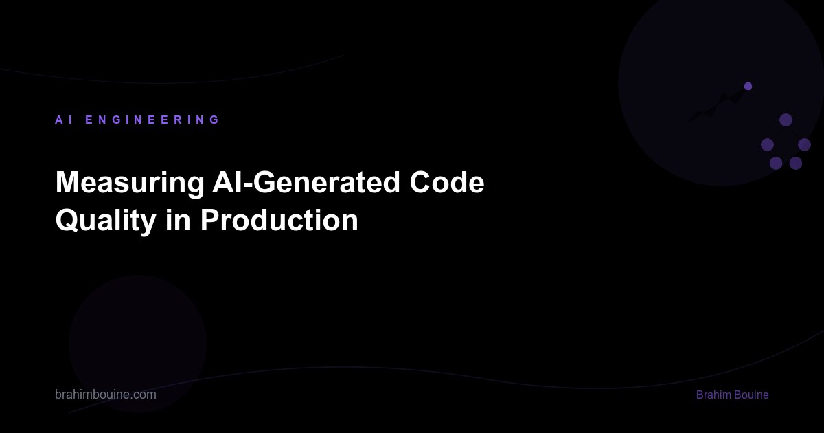 Measuring AI-Generated Code Quality in Production