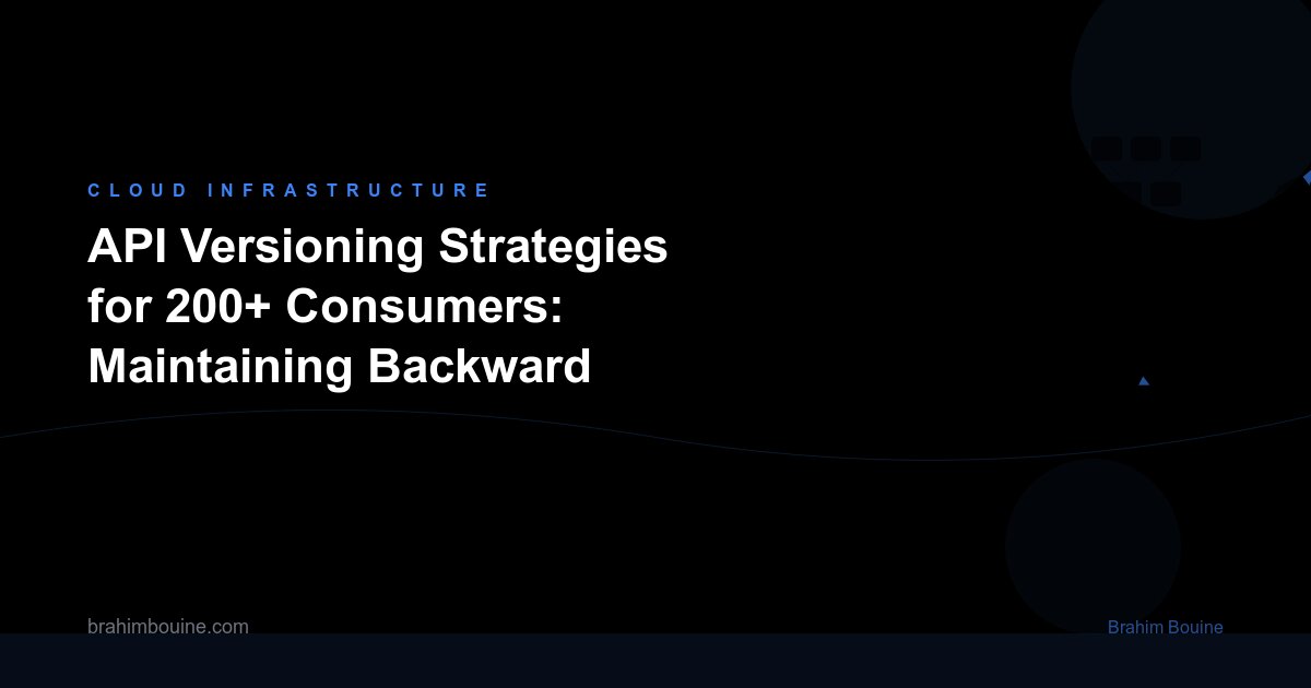 API Versioning Strategies for 200+ Consumers: Maintaining Backward Compatibility at Scale