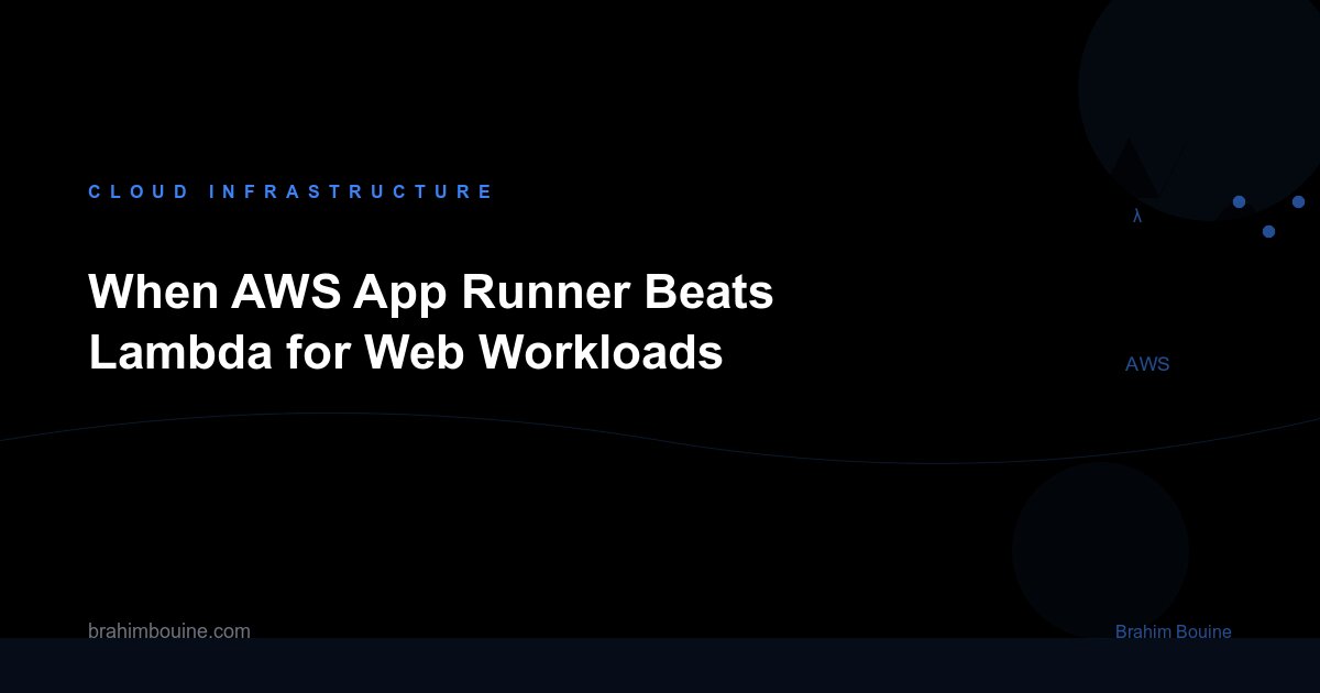 When AWS App Runner Beats Lambda for Web Workloads
