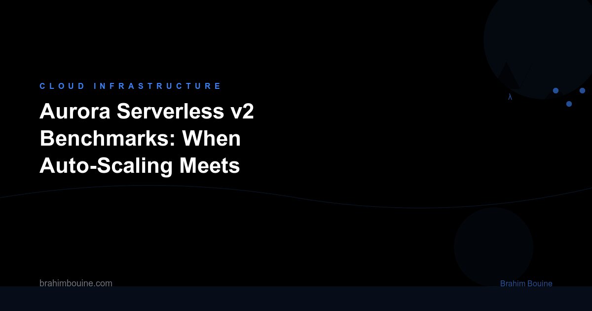 Aurora Serverless v2 Benchmarks: When Auto-Scaling Meets Production Reality