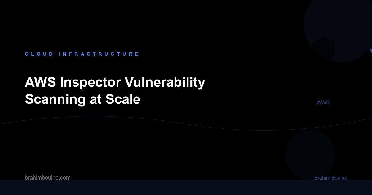 AWS Inspector Vulnerability Scanning at Scale