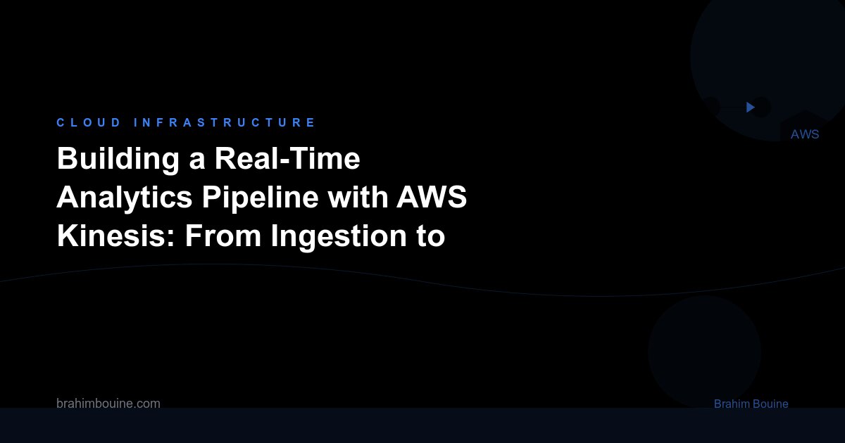 Building a Real-Time Analytics Pipeline with AWS Kinesis: From Ingestion to Dashboard