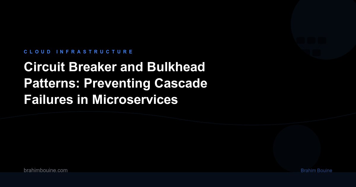 Circuit Breaker and Bulkhead Patterns: Preventing Cascade Failures in Microservices