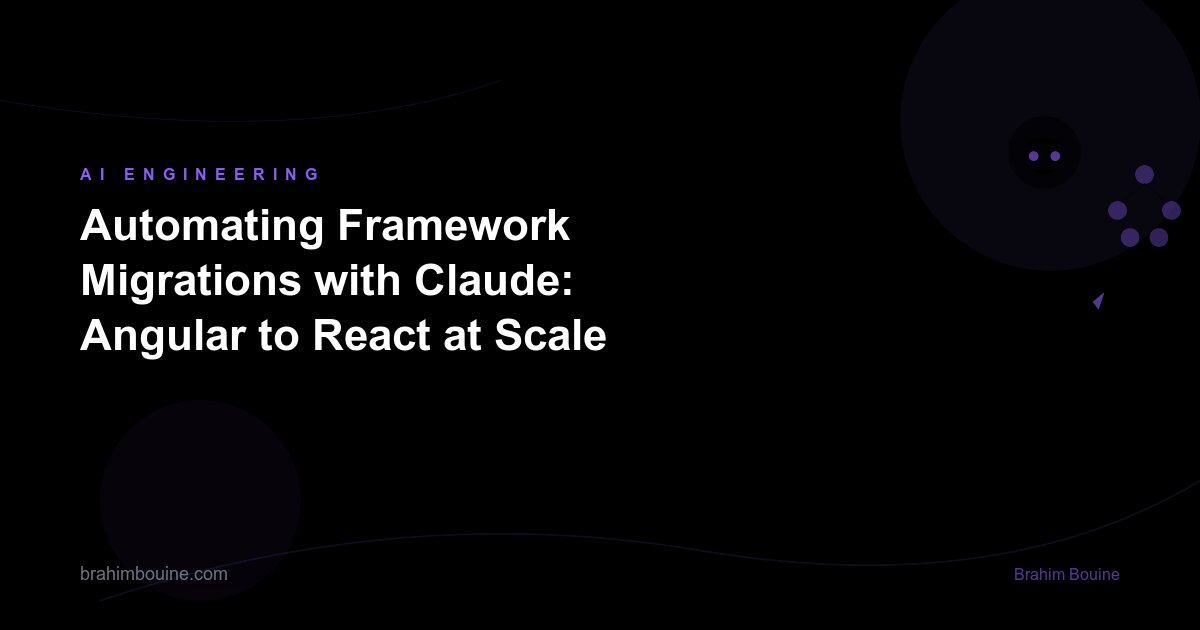 Automating Framework Migrations with Claude: Angular to React at Scale