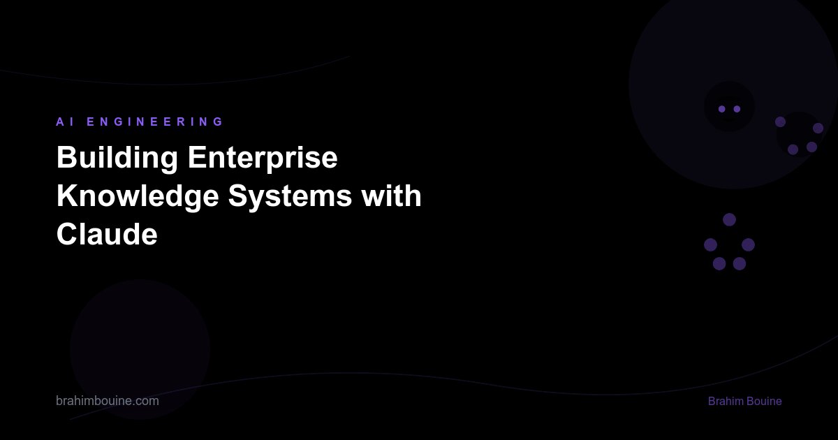 Building Enterprise Knowledge Systems with Claude