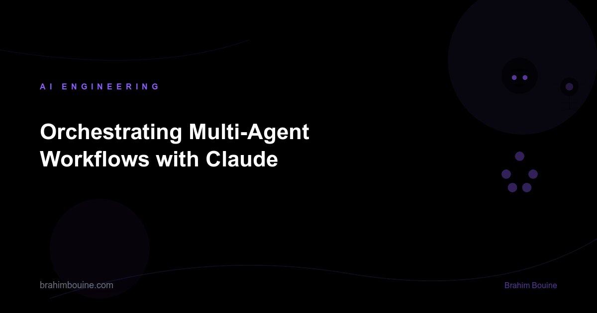 Orchestrating Multi-Agent Workflows with Claude