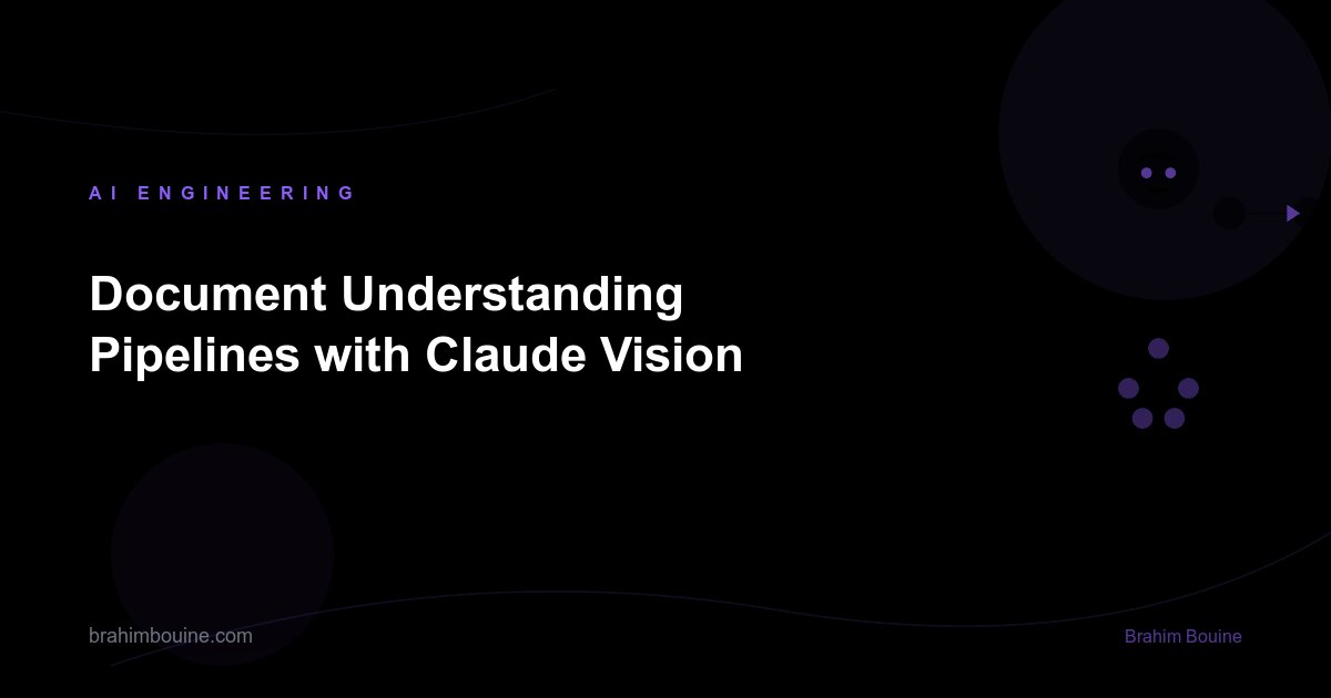 Document Understanding Pipelines with Claude Vision
