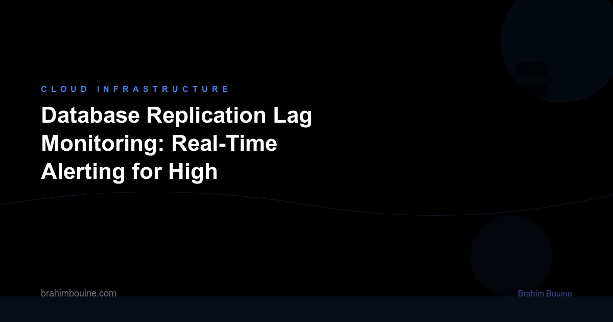 Database Replication Lag Monitoring: Real-Time Alerting for High Availability