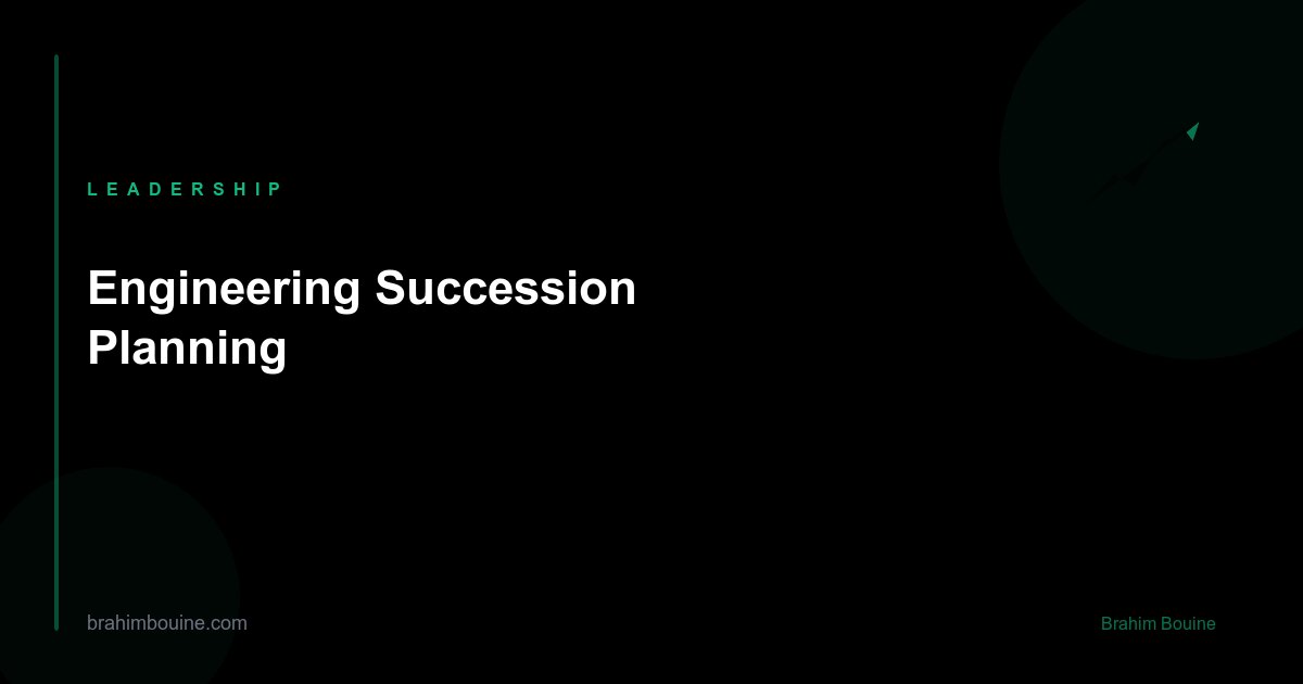 Engineering Succession Planning