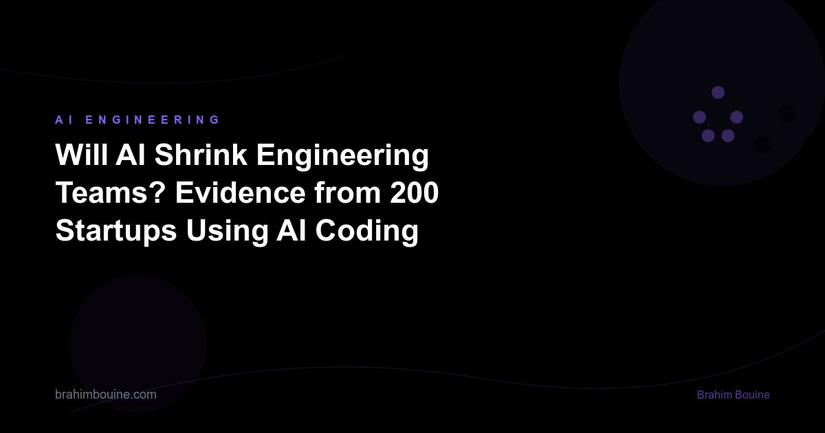 Will AI Shrink Engineering Teams? Evidence from 200 Startups Using AI Coding Tools