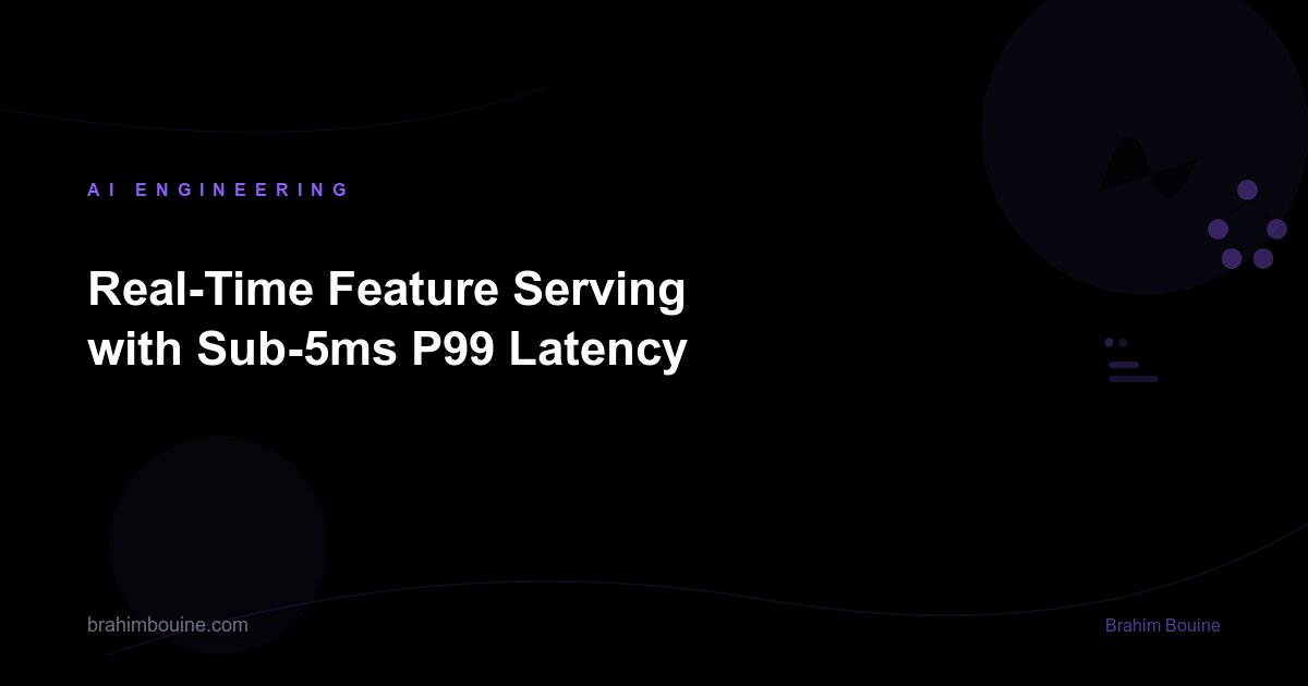 Real-Time Feature Serving with Sub-5ms P99 Latency