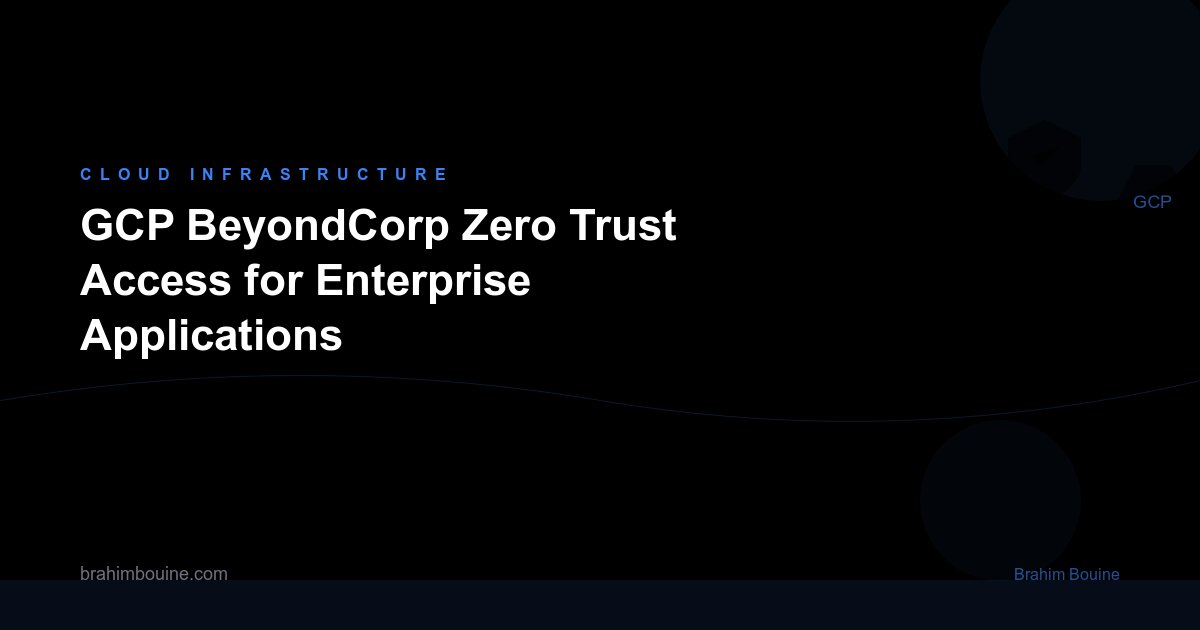 Google BeyondCorp Zero Trust: Setup & Architecture Guide