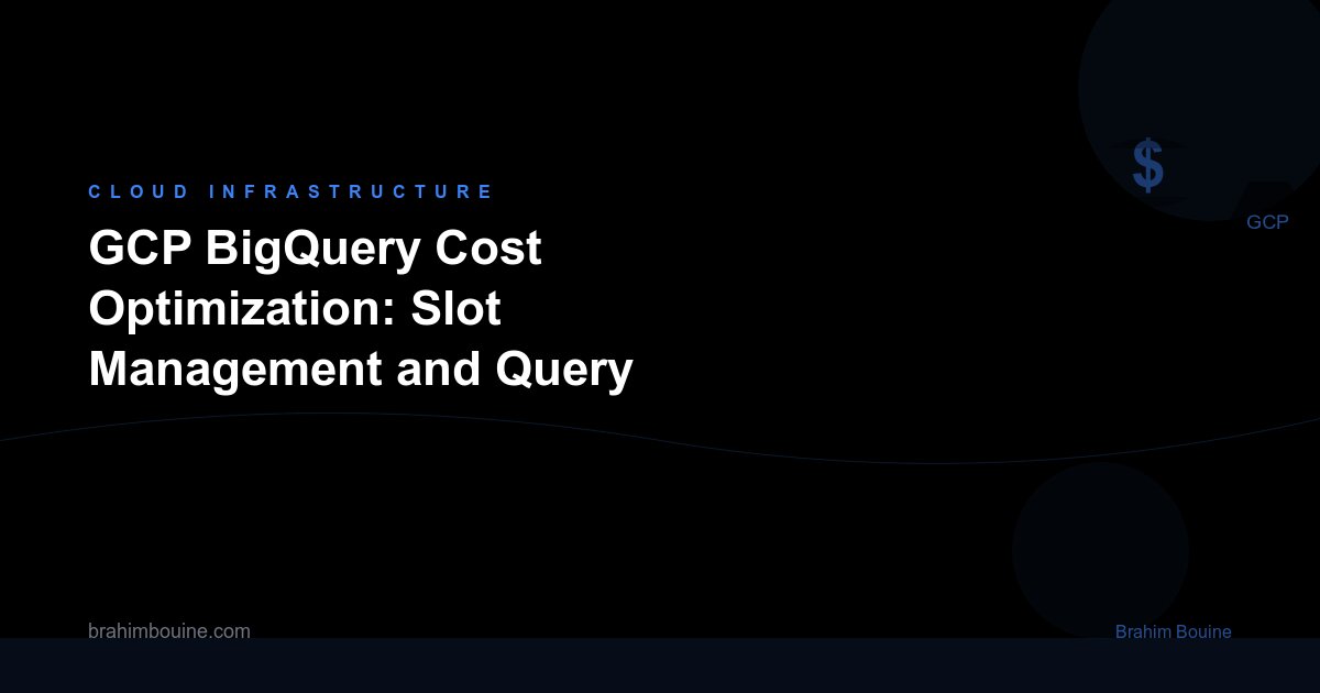 GCP BigQuery Cost Optimization: Slot Management and Query Patterns That Save Millions