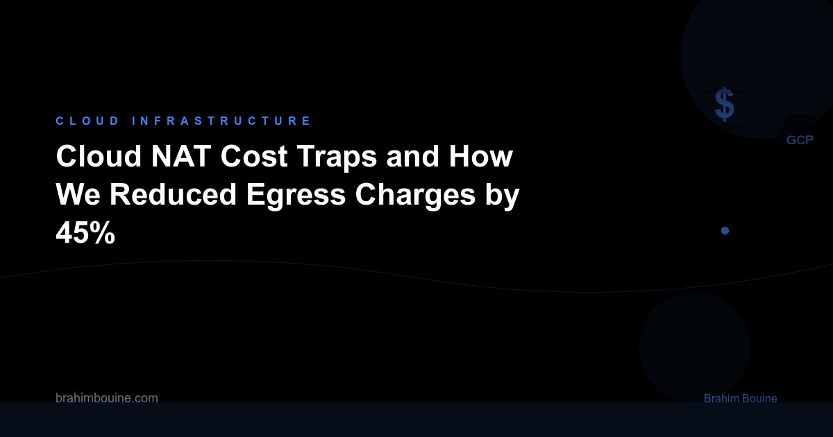 Cloud NAT Cost Traps and How We Reduced Egress Charges by 45%