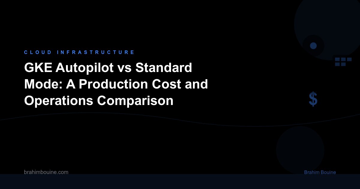 GKE Autopilot vs Standard Mode: A Production Cost and Operations Comparison