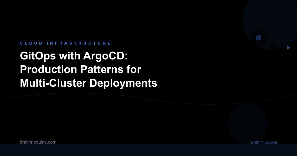 GitOps with ArgoCD: Production Patterns for Multi-Cluster Deployments