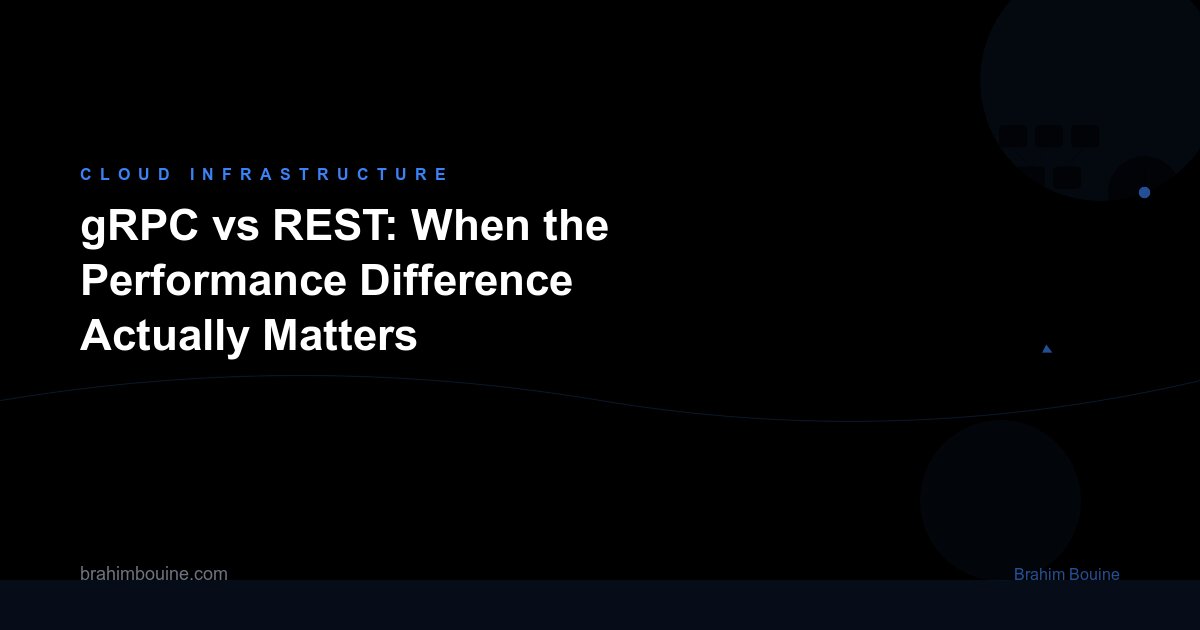 gRPC vs REST: When the Performance Difference Actually Matters