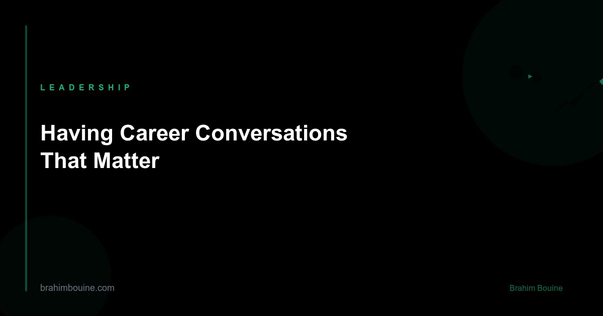Having Career Conversations That Matter