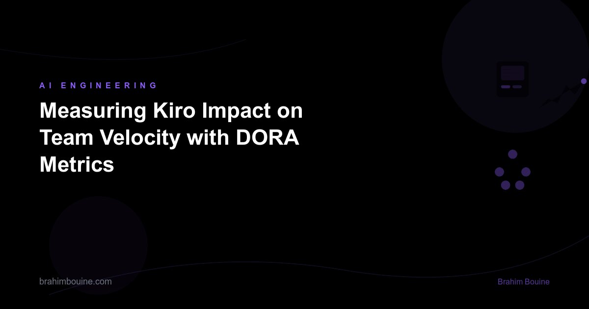 Measuring Kiro Impact on Team Velocity with DORA Metrics