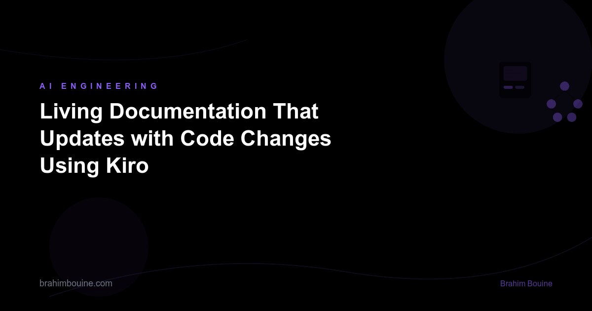 Living Documentation That Updates with Code Changes Using Kiro