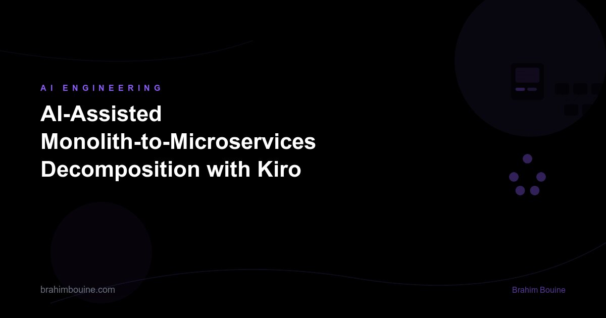 AI-Assisted Monolith-to-Microservices Decomposition with Kiro
