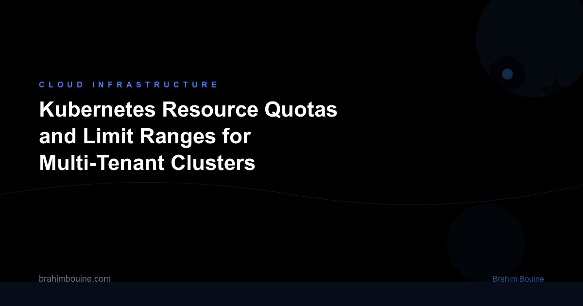 Kubernetes Resource Quotas and Limit Ranges for Multi-Tenant Clusters