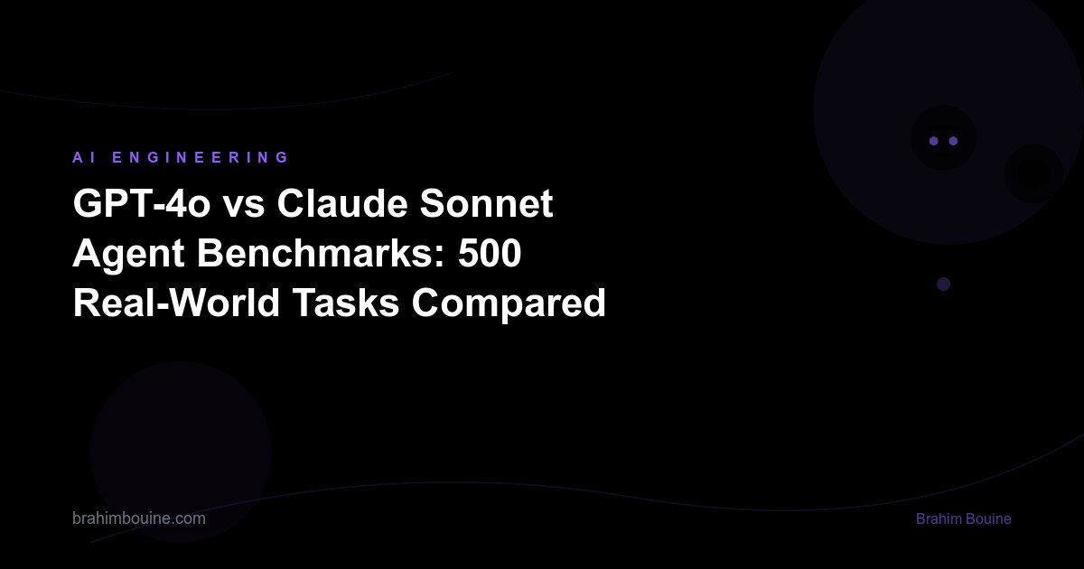 GPT-4o vs Claude Sonnet Agent Benchmarks: 500 Real-World Tasks Compared