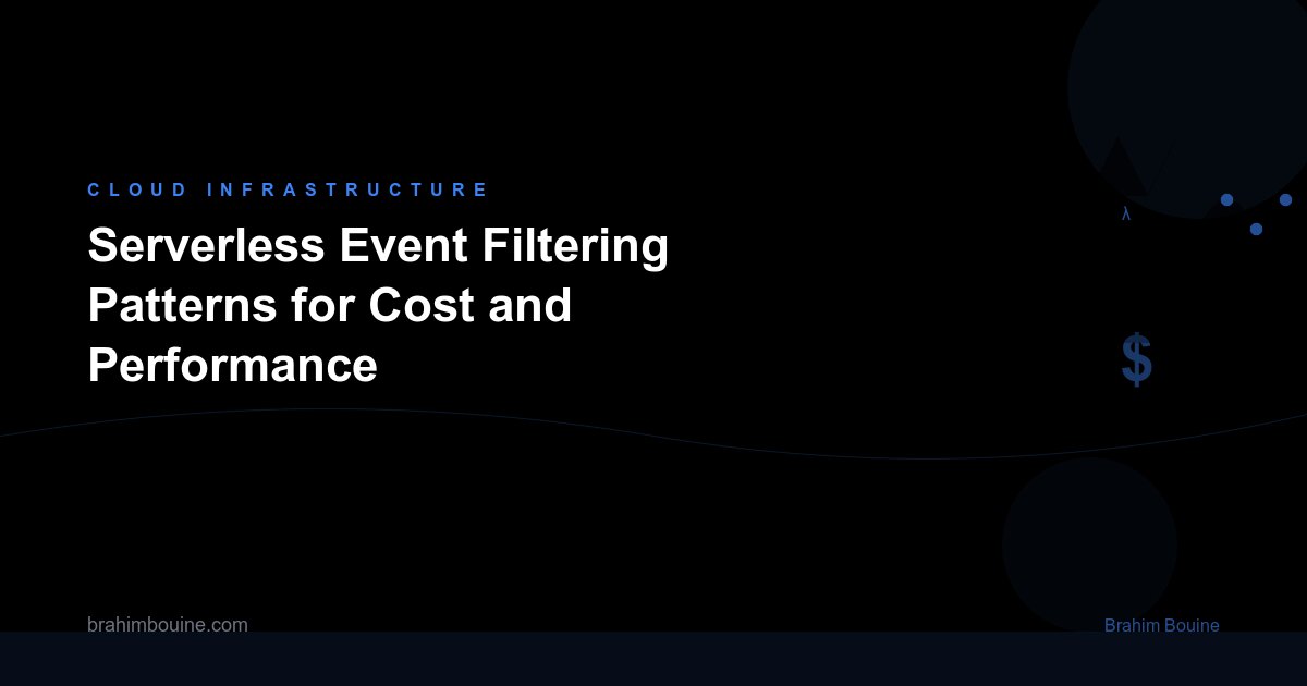 Serverless Event Filtering Patterns for Cost and Performance