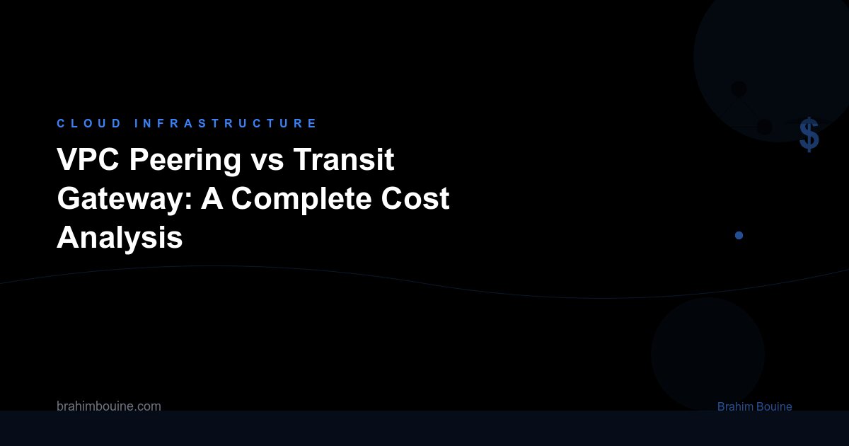 VPC Peering vs Transit Gateway: A Complete Cost Analysis